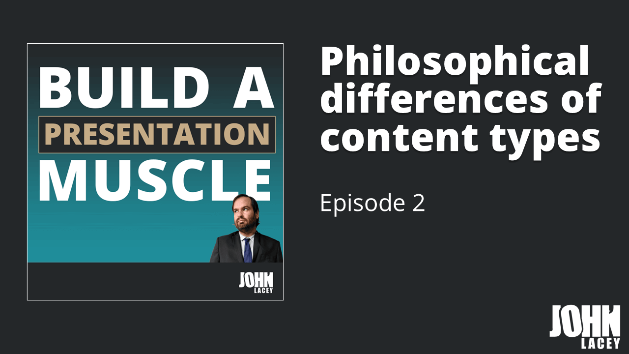 Philosophical differences of content types
